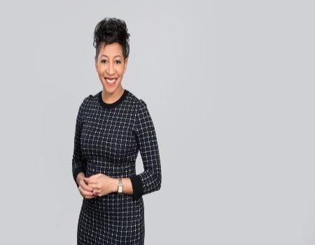 She is posing for a photo